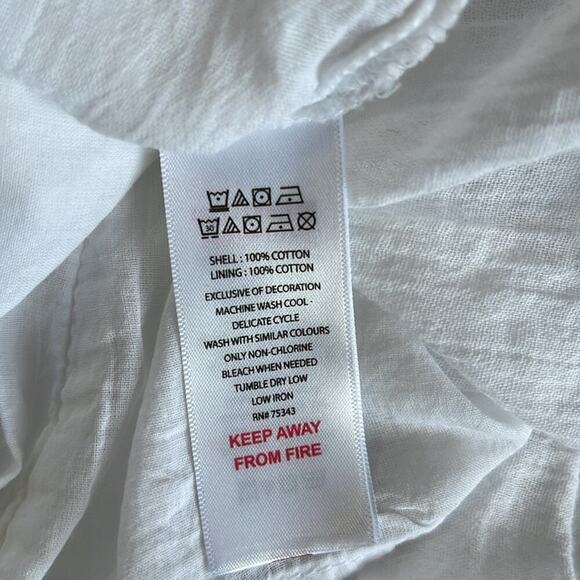 Cynthia Rowley White Eyelet Cotton Dress Size M NWT - Picture 3 of 3